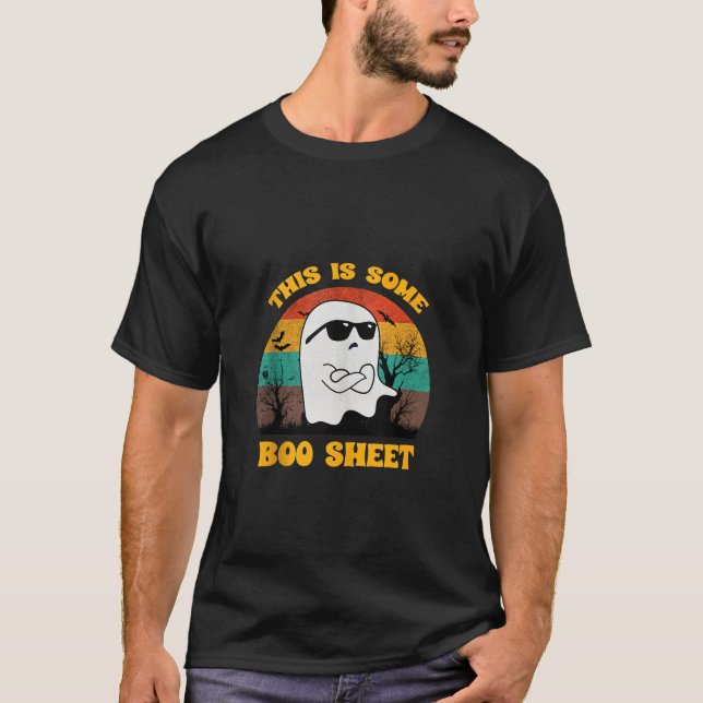 Camiseta Esta Es Una Hoja De Boo Groovy Ghost SunganteHal (Anverso)