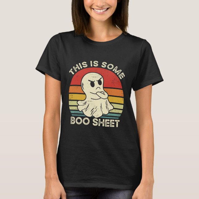 Camiseta Esta Es Una Hoja De Bote Fun Ghost Retro Halloween (Anverso)