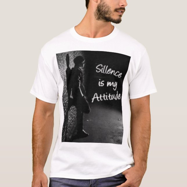 Camiseta Esta es una sugerencia para un "Silencio es mi act (Anverso)