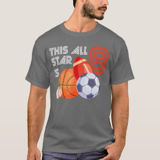 Camiseta Esta Estrella es Baloncesto de Cumpleaños de 8 Año