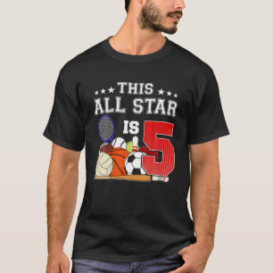 Camiseta Esta Estrella Es Un Sparo De 5 Años De Edad
