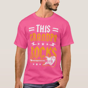 Camiseta Esta familia de guitarras Grandpa Rocks Grandpa Gu