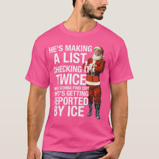 Camiseta Está haciendo una lista Compruébalo dos veces Vamo