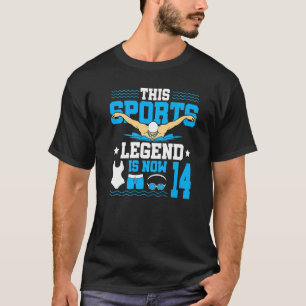 Camiseta Esta Leyenda Deportiva Es Ahora 14 Natación 14th B