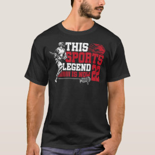 Camiseta Esta leyenda deportiva es ahora 22 Lacrosse Game 2