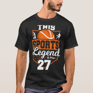 Camiseta Esta leyenda deportiva es ahora 27 partido de balo