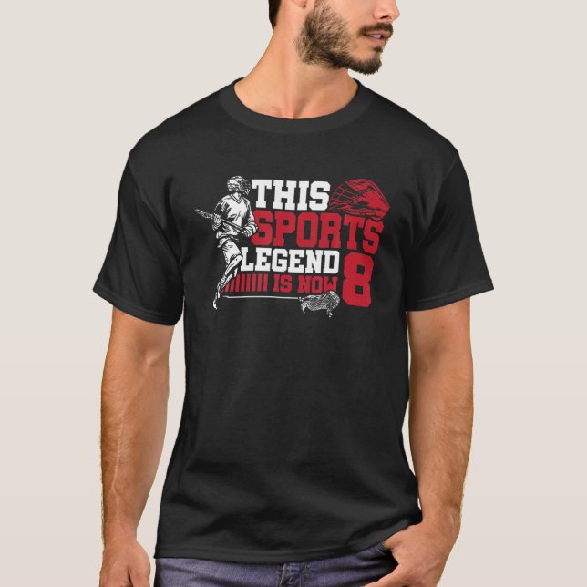Camiseta Esta leyenda deportiva es ahora 8 Lacrosse Game 8B (Anverso)
