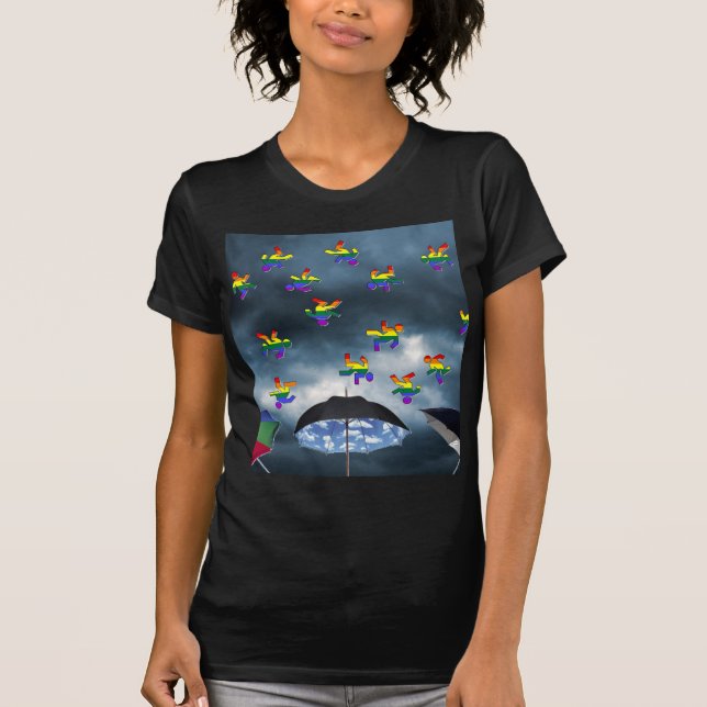 Camiseta ¡Está lloviendo a hombres! (Anverso)