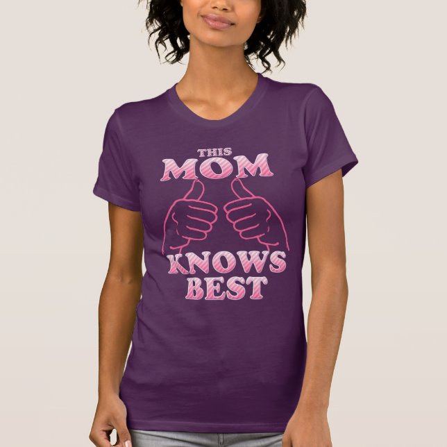 Camiseta Esta madre sabe mejor en rosa (Anverso)