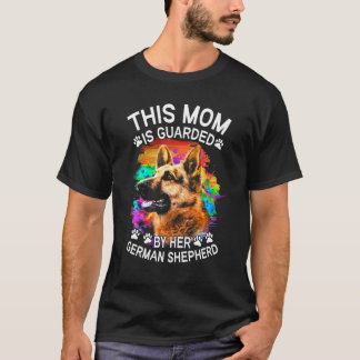 Camiseta Esta mamá está protegida por su perro pastor alemá