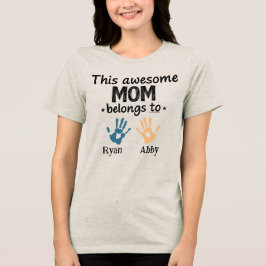 Camiseta Esta Mamá Pertenece A Un Regalo Personalizado De T