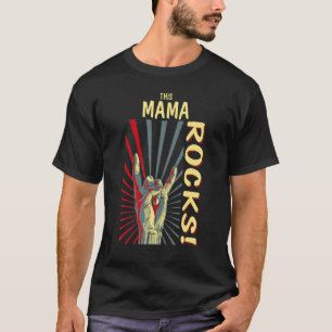 Camiseta Esta mamá roca el concierto retro vintage 70's Fun