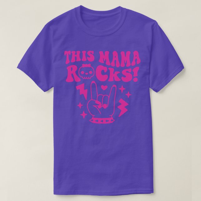 Camiseta Esta Mamá Roca Y Rodea A Mamá (Diseño del anverso)
