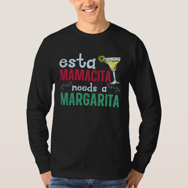 Camiseta Esta Mamacita Needs A Margarita Drinker Cinco de M (Anverso)