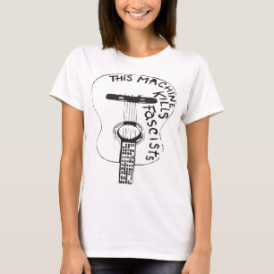 Camiseta Esta máquina mata a los fascistas Woody Guthrie