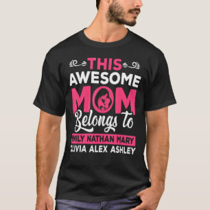 Camiseta Esta Maravillosa Mamá Pertenece A Emily Nathan Mar