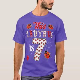 Camiseta Esta mariquita tiene 7 años y es Chica de cumpleañ