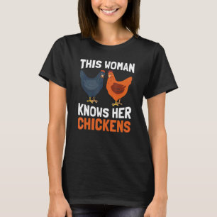 Camiseta Esta mujer conoce a su gallina Hen Rooster Chicke