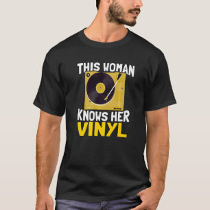 Camiseta Esta mujer conoce su disco musical vinílico Vi