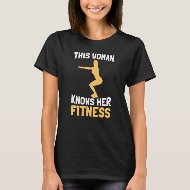 Camiseta Esta Mujer Conoce Su Fitness Sport Gym Workout Tr (Anverso)