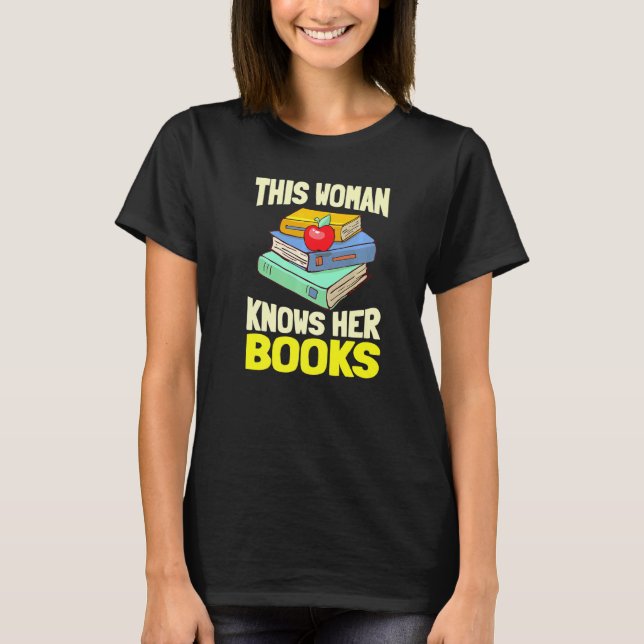 Camiseta Esta mujer conoce su librería Bookworm, lector de  (Anverso)