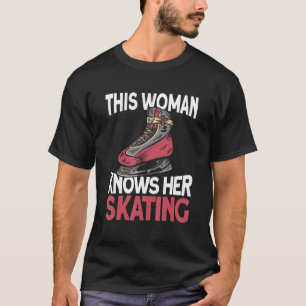Camiseta Esta mujer conoce su patinaje sobre hielo figura S