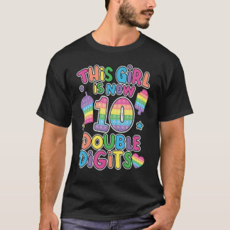 Camiseta Esta niña ahora tiene 10 dos dígitos Pop It 10 cum