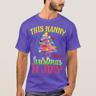 Camiseta Esta Niñera Ama A Los Navidades En Julio Flamingo