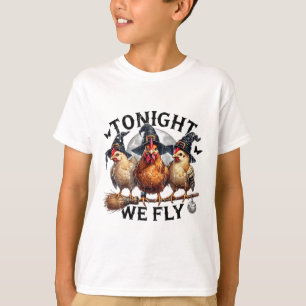 Camiseta Esta Noche Volamos, Bruja de Pollo, Divertido Poll