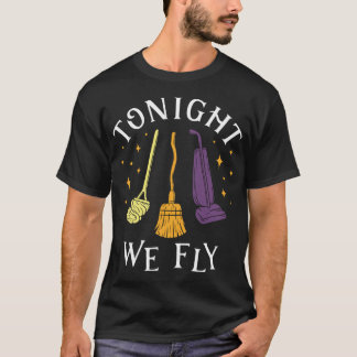Camiseta Esta Noche Volamos Hermanas Brujas Cita De Hallowe