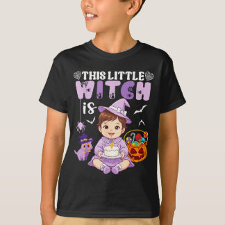 Camiseta Esta pequeña bruja cumple 1 año de cumpleaños hall