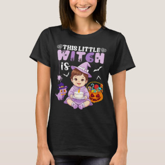 Camiseta Esta pequeña bruja cumple 1 año de cumpleaños hall
