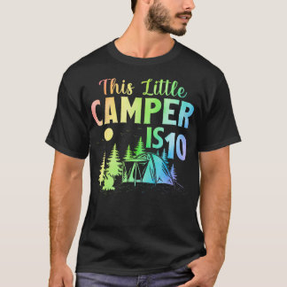 Camiseta Esta pequeña campista tiene 10 años de edad celebr
