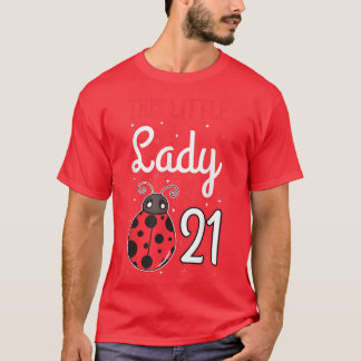 Camiseta Esta Pequeña Dama Es 21 Ladybug Birthday Ladybeetl