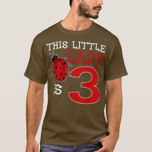 Camiseta Esta Pequeña Dama Es 3 Ladybug Cumpleaños Ladybeet