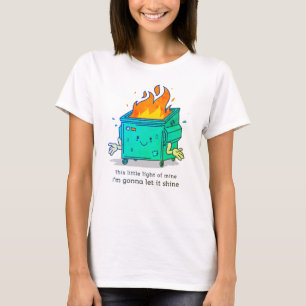 Camiseta Esta pequeña luz: Diseño de incendio en un contene