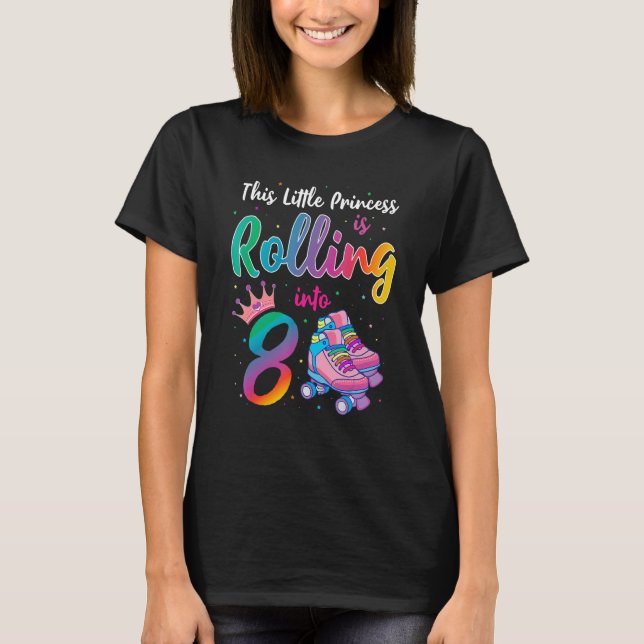 Camiseta Esta pequeña princesa se está convirtiendo en 8 di (Anverso)