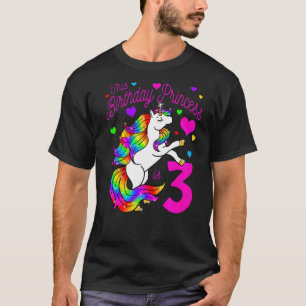 Camiseta Esta Princesa De Cumpleaños Es La Chica Unicornio 
