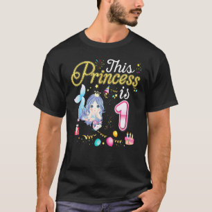 Camiseta Esta princesa es sirena de cumpleaños de 1 año H