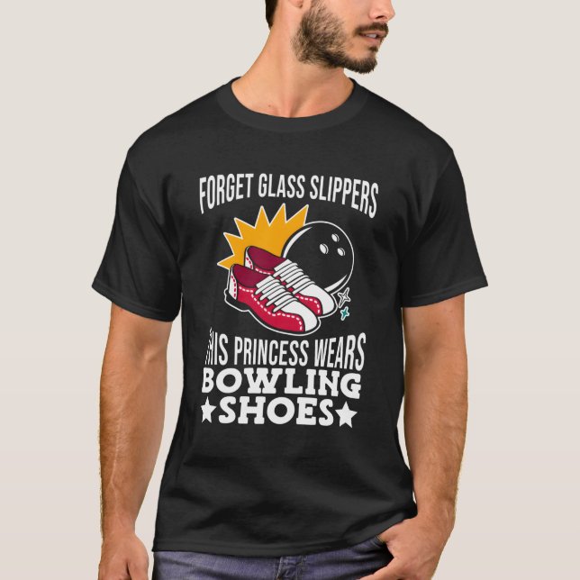 Camiseta Esta princesa lleva boliche de zapatos de bolos (Anverso)