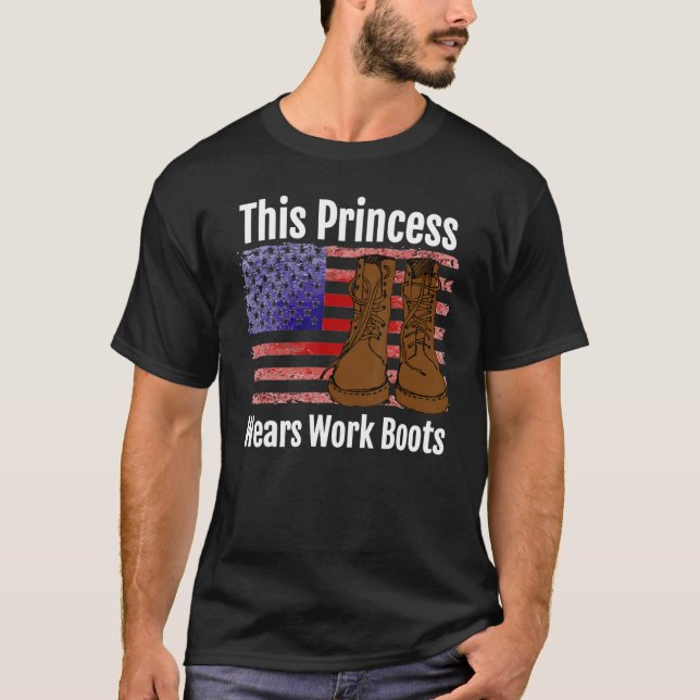 Camiseta Esta princesa lleva botes de trabajo (Anverso)