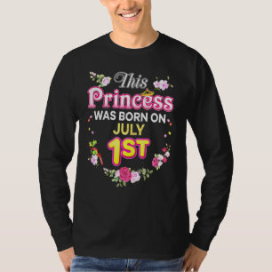 Camiseta Esta princesa nació el 1 de julio de 2014