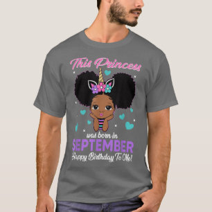 Camiseta Esta Princesa Nació En Septiembre Cortado De Chica