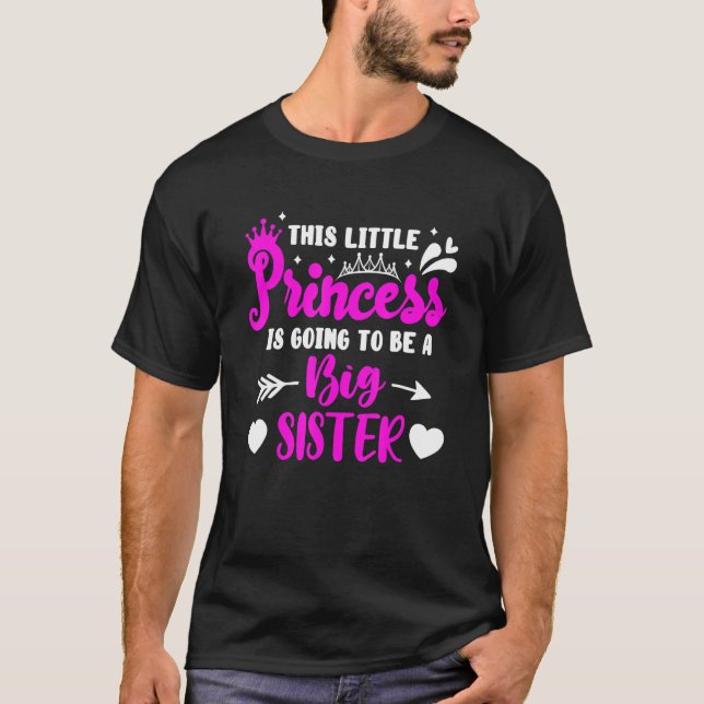 Camiseta Esta Princesa Pequeña Va A Ser Una Hermana Grande (Anverso)