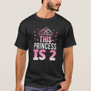 Camiseta Esta princesa tiene 2 años y es cumpleaños