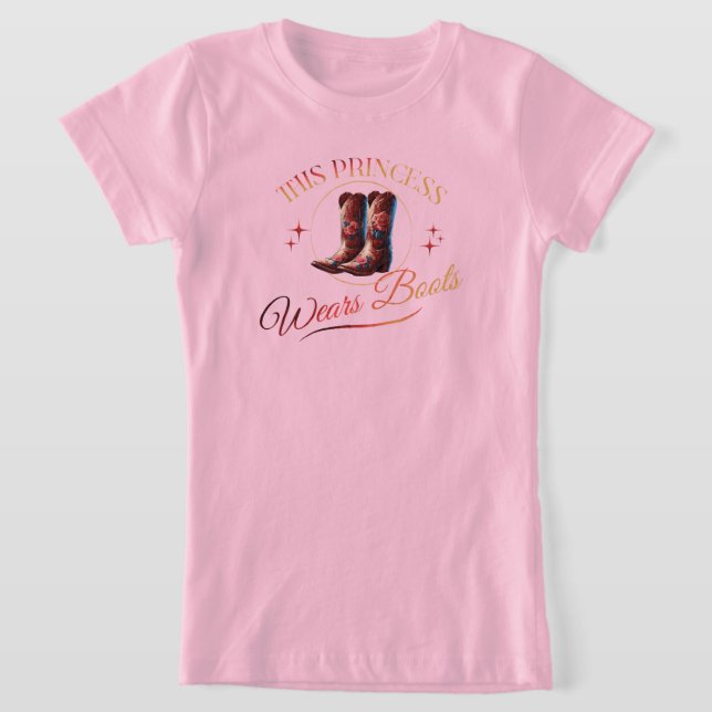 Camiseta Esta princesa usa bots de gallina (Distribución)