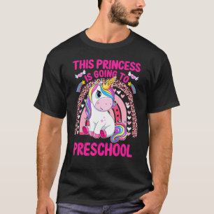Camiseta Esta princesa va a ir al Leopar Arcoiris preescola