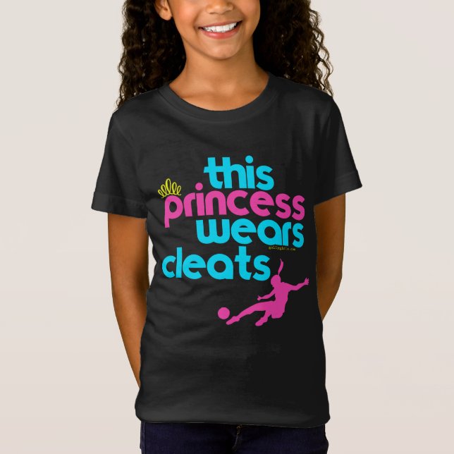 Camiseta Esta princesa Wears Cleats - Golly chicas (Anverso)