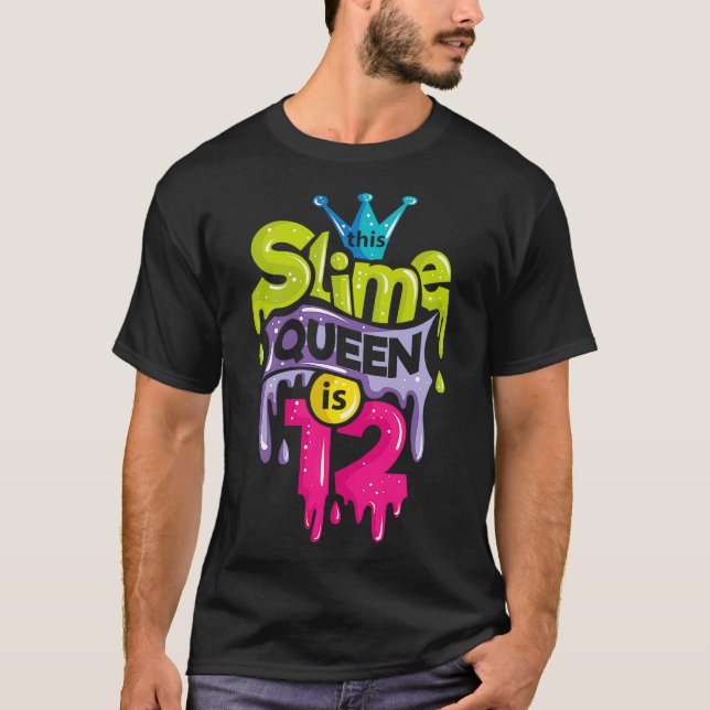 Camiseta Esta reina de Slime es la 12.ª bóveda de cumpleaño (Anverso)