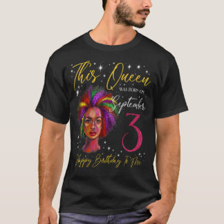Camiseta Esta Reina Nació El 3 De Septiembre.